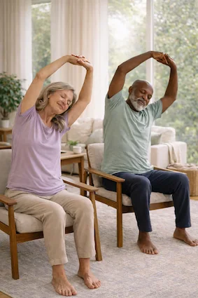 Chair yoga movement